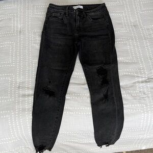 Flying Monkey Black Distressed Skinny Jeans